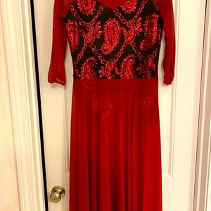 Beautiful red leotard (dance/ costume) L dress